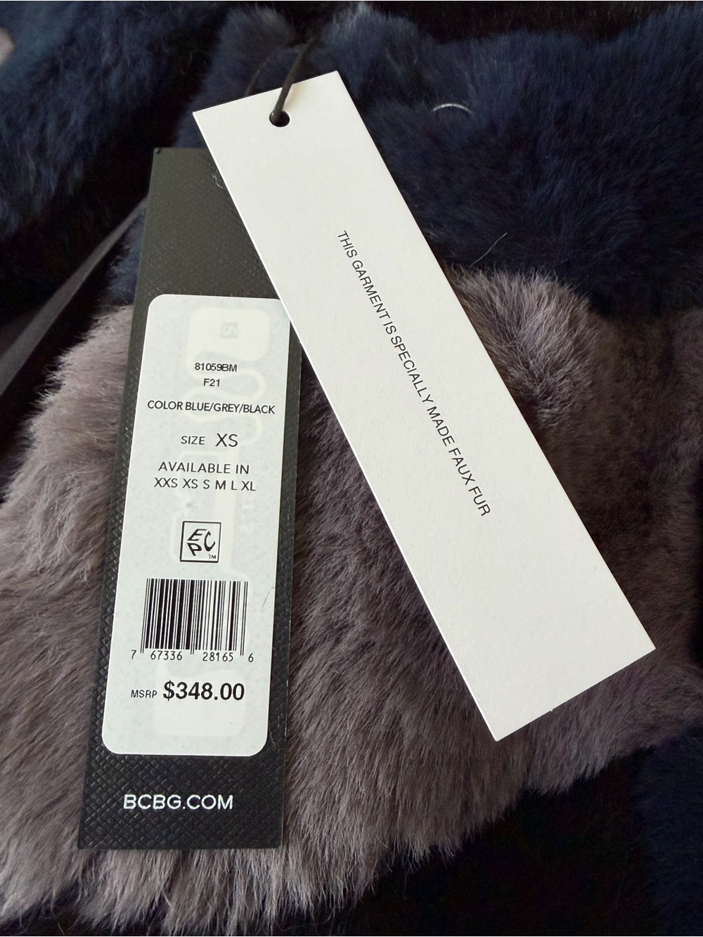 Runway Collection NWT BCBG Faux Fur coat. - Picture 4 of 14